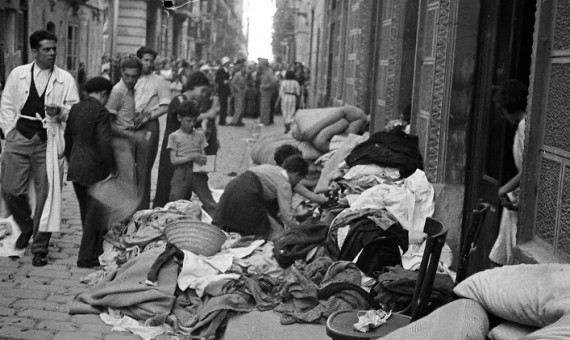 Una de las imágenes de la exposición 'La Barceloneta en Guerra' / ARCHIVO FAMILIA CAMPAÑÀ