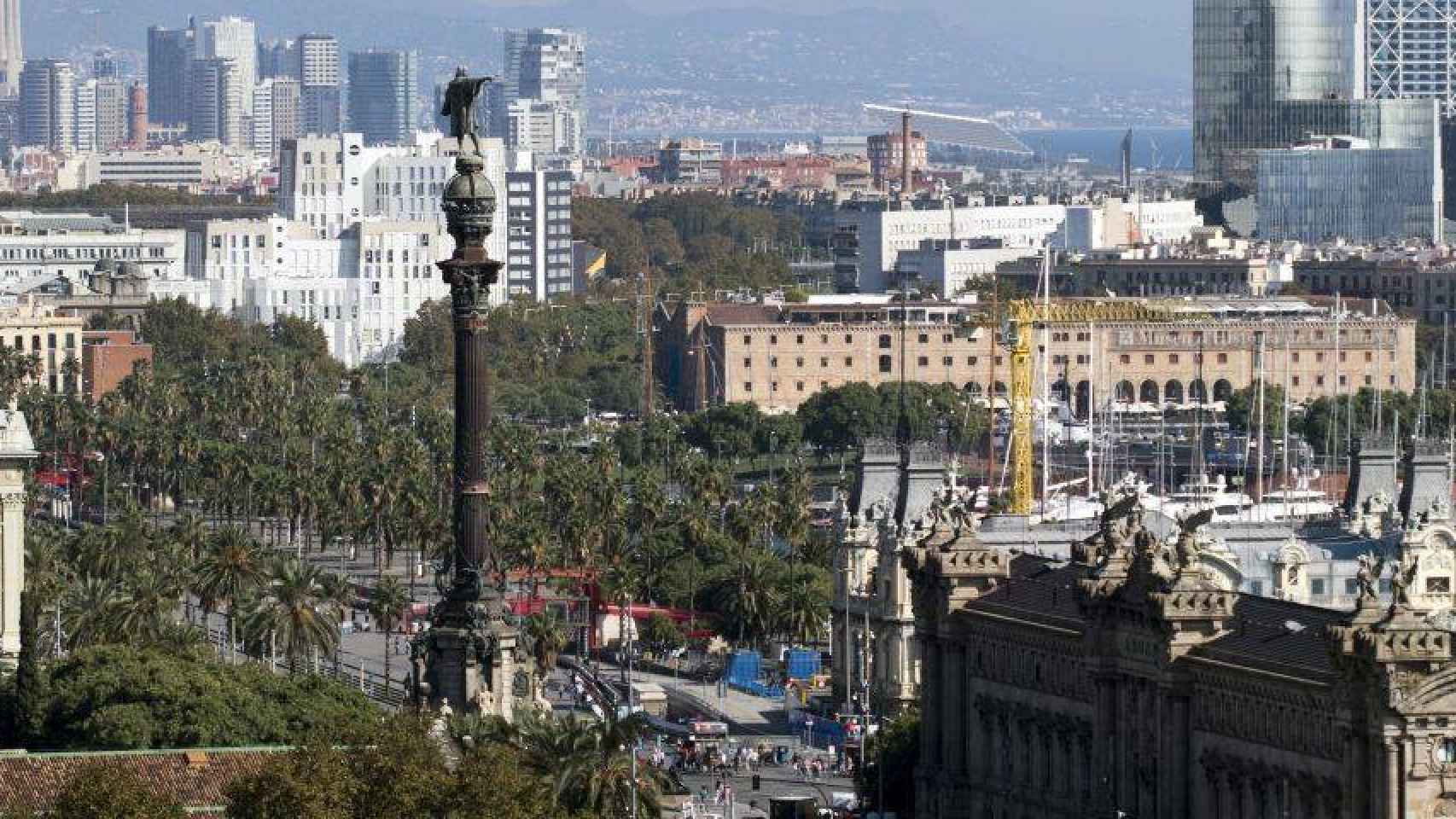 Vista de la zona del Port Vell, este 6 de marzo