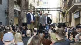 Ignacio Garriga y Javier Ortega Smith, en la inauguaración de la sede de Vox en Barcelona / TWITTER VOX