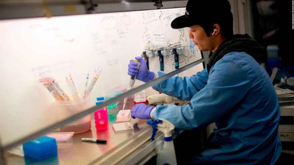 Una persona trabajando en un laboratorio