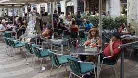 Una terraza de la Rambla de Barcelona / EFE