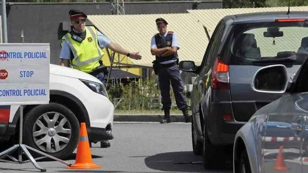 Una imagen de archivo de un control de los Mossos d'Esquadra