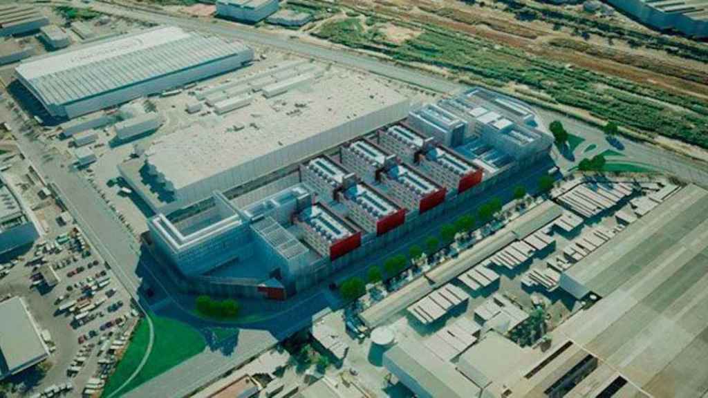 Imagen en 3D de la cárcel que se construirá en la Zona Franca, después de que el Ayuntamiento haya cedido los terrenos