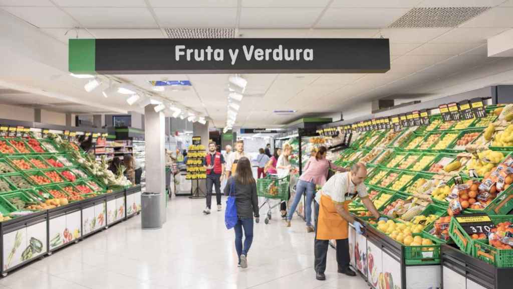 Interior de una tienda de Mercadona