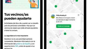 Imagen del mapa solidario de la app 'Nextdoor' / CK GEEK