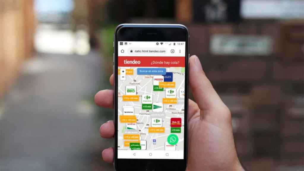 La aplicación Tiendeo muestra en tiempo real la afluencia de gente en los supermercados