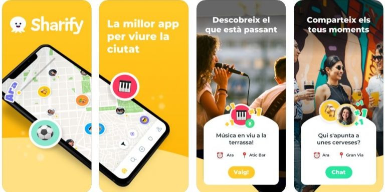 Sharify, la aplicación que conecta a los usuarios con los eventos que se realizan en cada ciudad