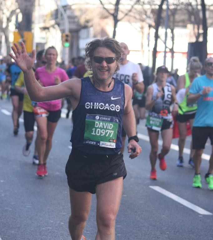 David Escudé, en el maratón de Barcelona de 2019