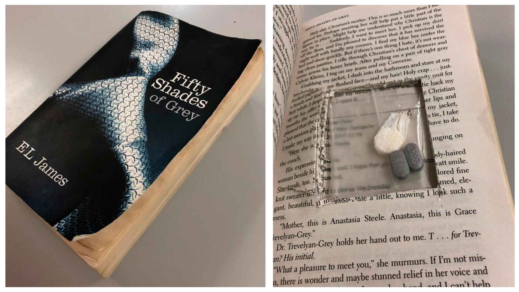 Droga escondida en el libro de '50 sombras de Grey' / MOSSOS D'ESQUADRA