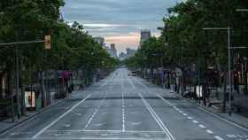 El paseo de Gràcia de Barcelona, vacío por el estado de alarma / EUROPA PRESS