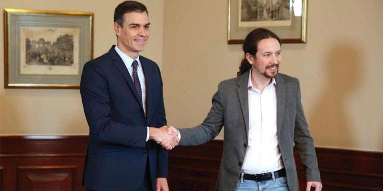 A prinicipios de 2020, Pedro Sánchez y Pablo Iglesias pactaron una coalición de gobierno en España / CG