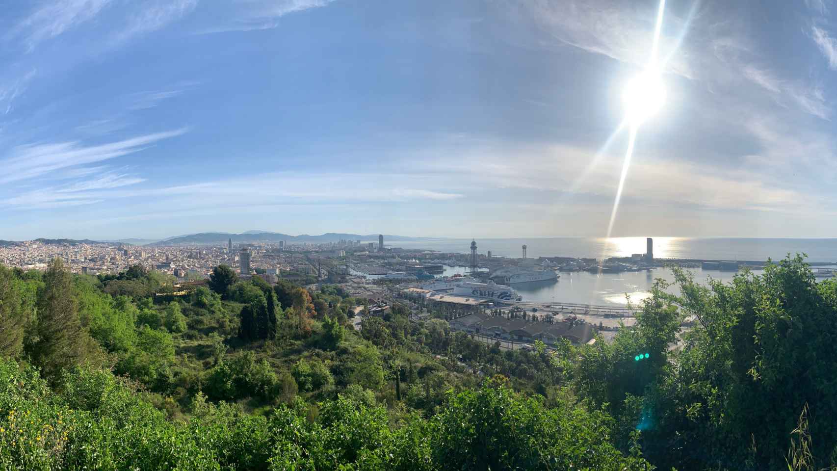 Vista panorámica del litoral de Barcelona