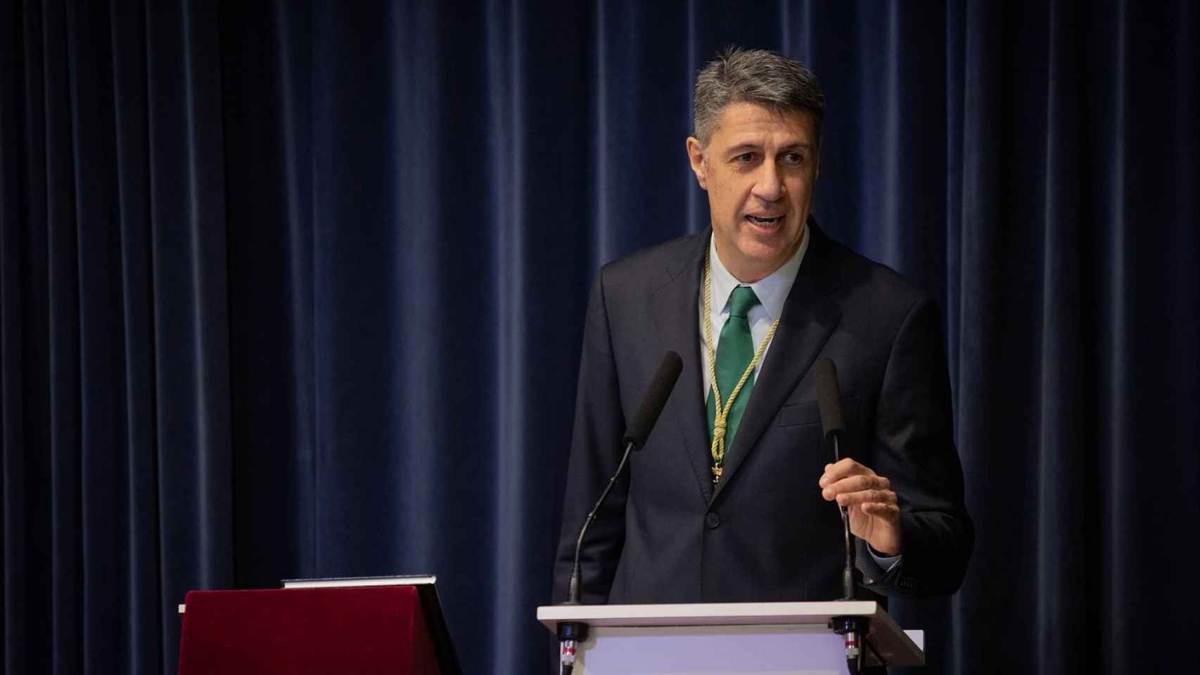 El popular, Xavier García Albiol, durante su intervención en su proclamación como nuevo alcalde de Badalona / EP