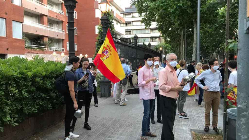 Manifestantes en el paseo de la Bonanova / DF