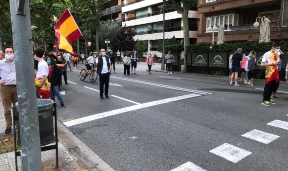 Manifestantes en el paseo de la Bonanova / DF