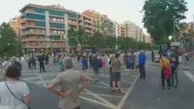 Protesta 'indepe' en la Meridiana / @JoanDeaDua