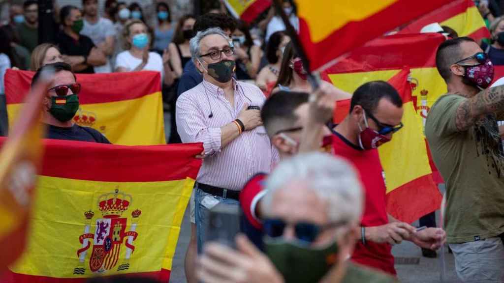 Una de las manifestaciones organizadas durante el estado de alarma en España / EFE