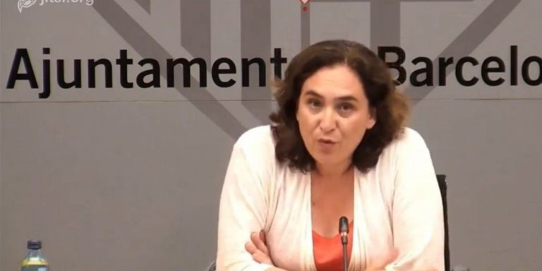 Ada Colau, en la rueda de prensa / AYUNTAMIENTO DE BARCELONA