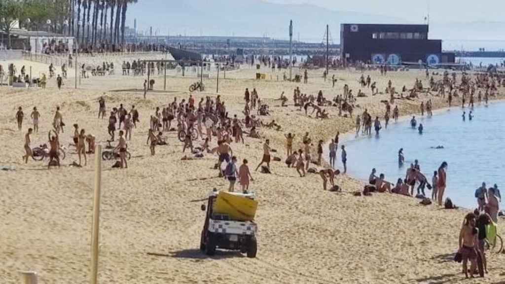 Una de las playas de Barcelona