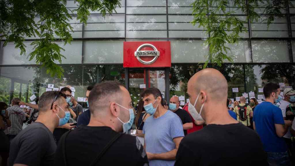 Imagen de archivo de una protesta de los trabajadores de Nissan en Barcelona / EUROPA PRESS