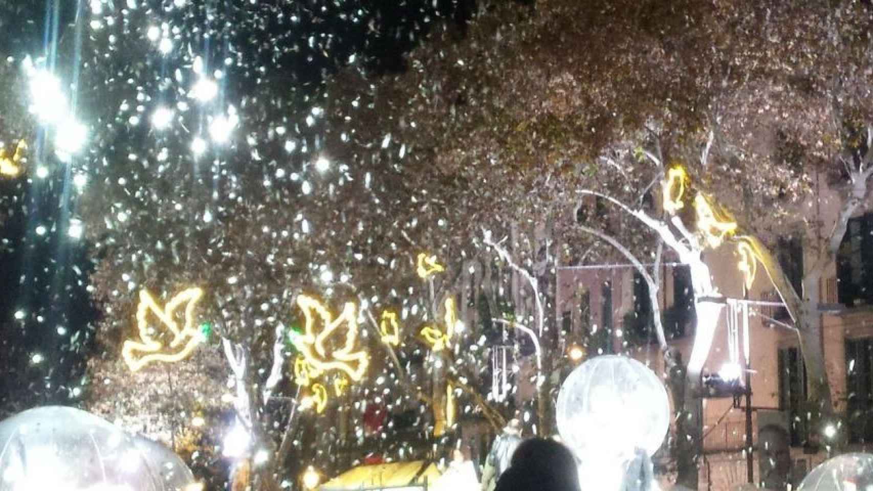 Encendido de las luces de Navidad en 2018, en la Rambla / EUROPA PRESS