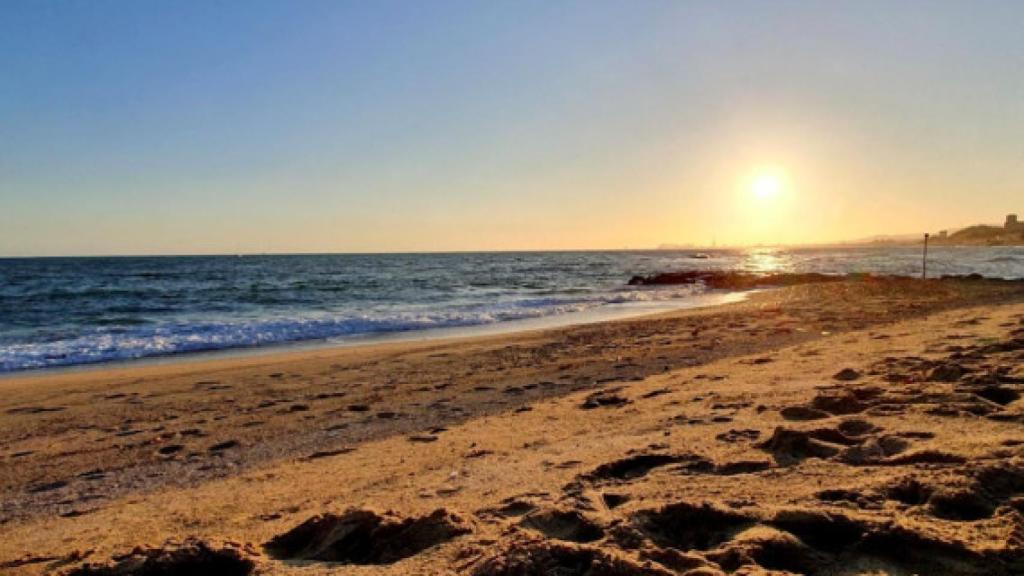 Playa del Masnou al atardecer