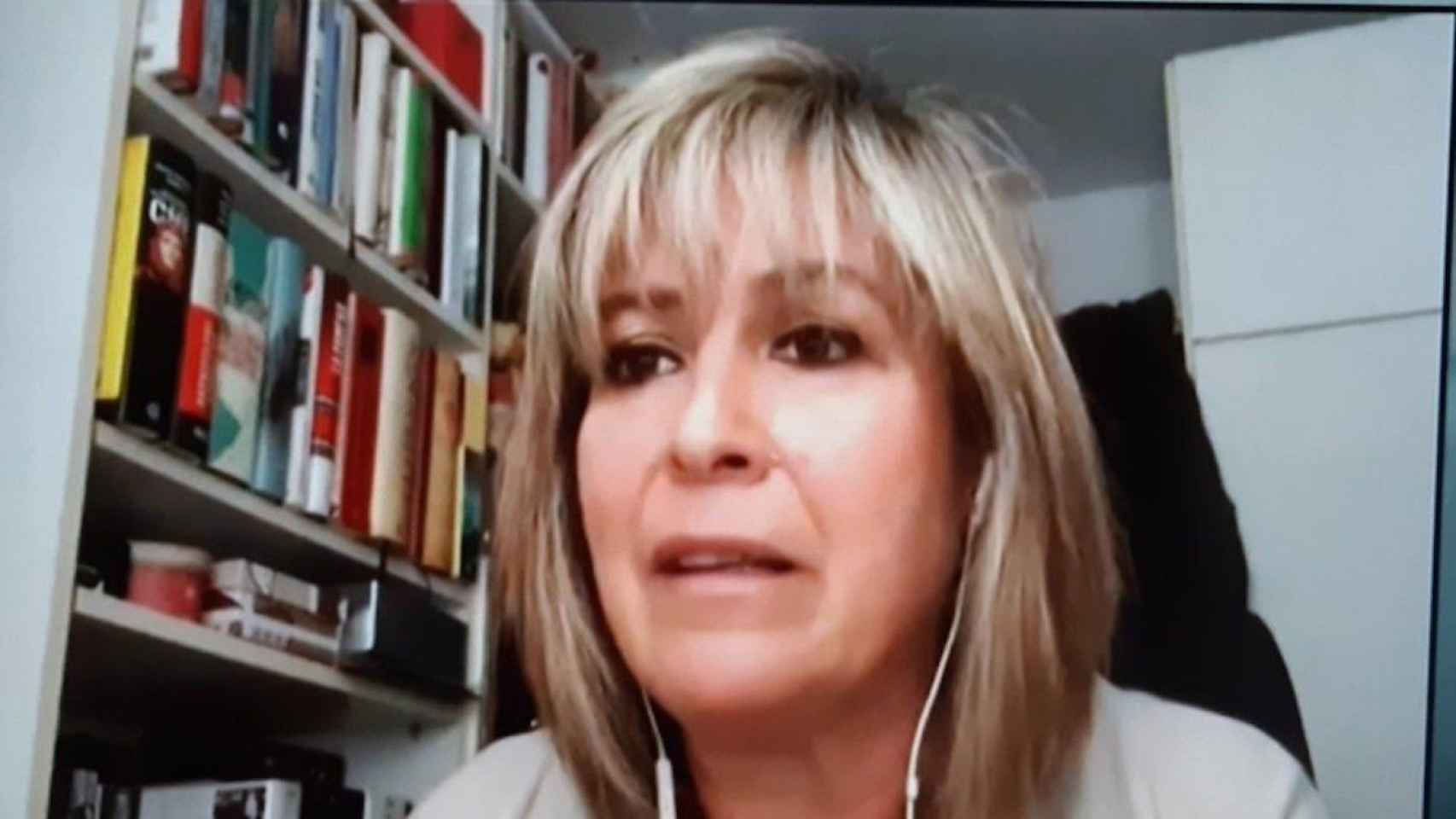 La alcaldesa de L'Hospitalet, Núria Marín, en un momento de la entrevista con TV3 / TELEVISIÓ DE CATALUNYA
