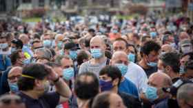 Trabajadores de Nissan durante la manifestación / EUROPA PRESS