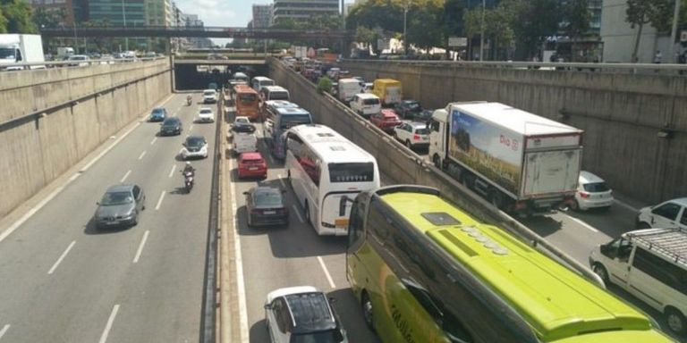 Colapso por la huelga de autocares en Barcelona / ANTI-RADAR CATALUNYA