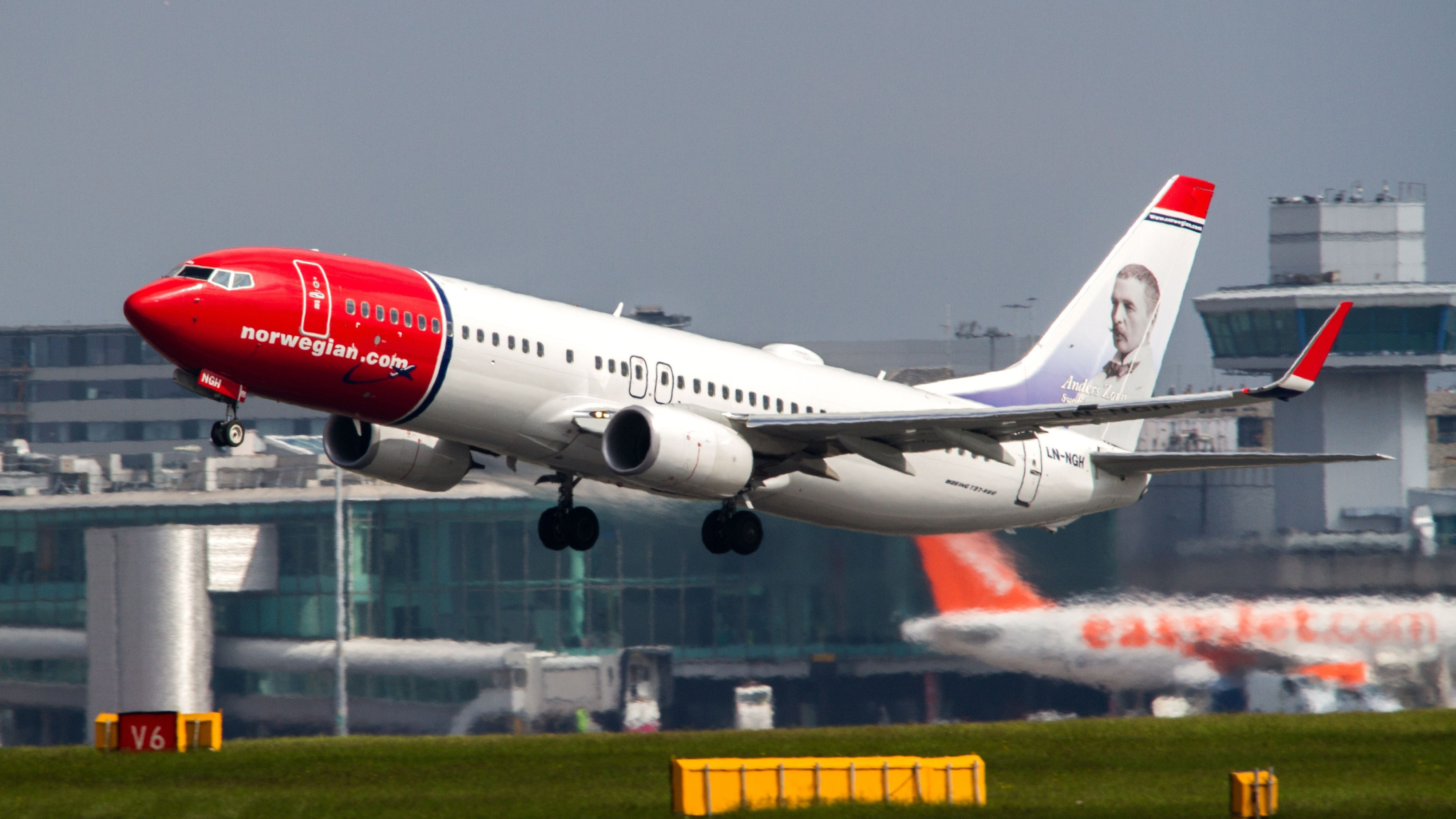 Un avión de Norwegian en una imagen de archivo