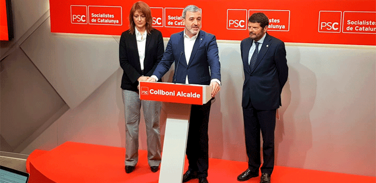 Jaume Collboni con Albert Batlle y Laia Bonet / CG