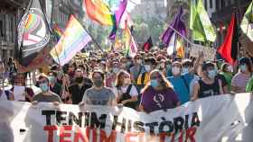 Manifestación 'Tenim història, tenim futur' por los derechos LGBTI en Barcelona / PAU VENTEO - EUROPA PRESS