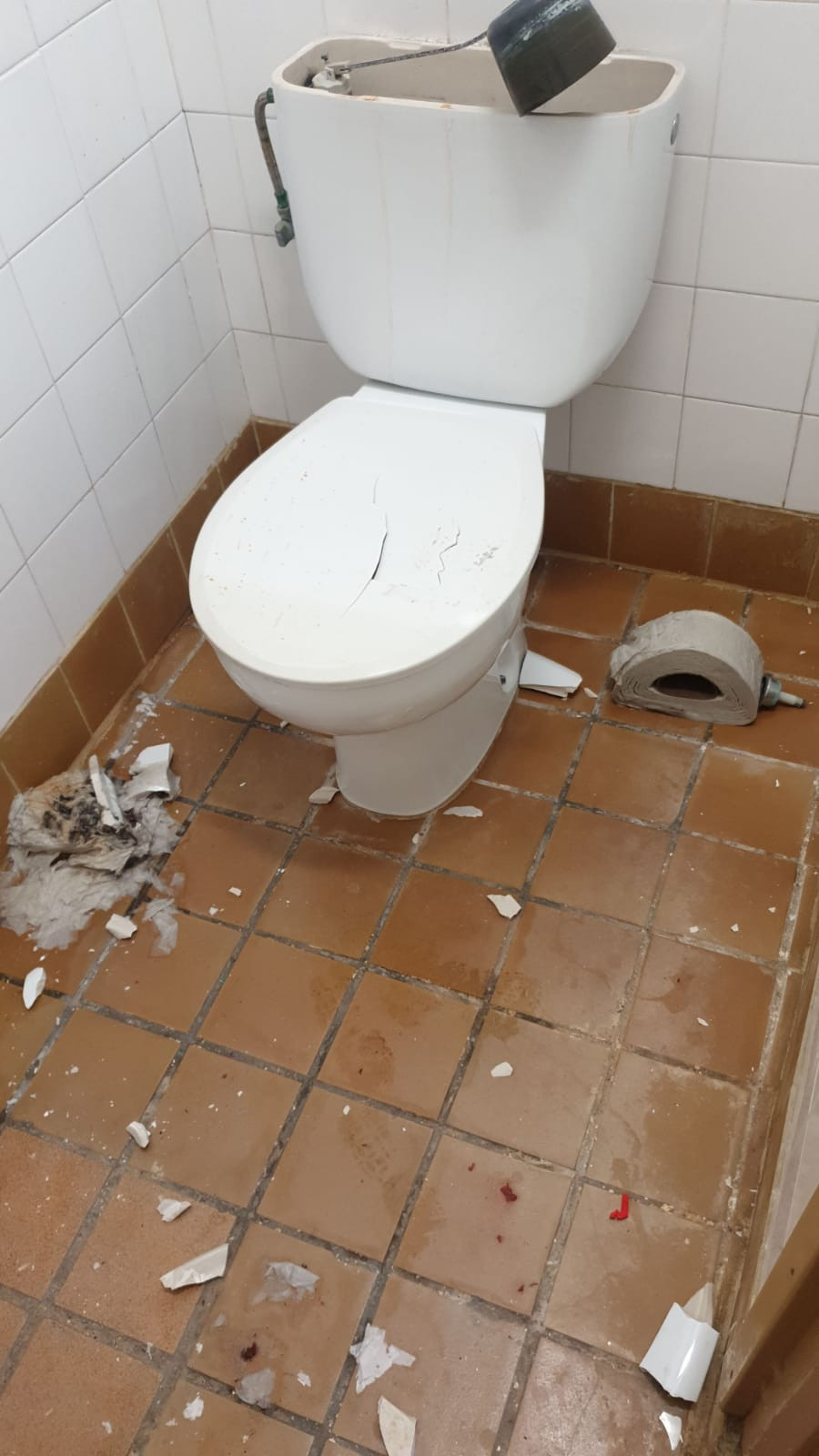 Desperfectos en un lavabo de la escuela / MA 