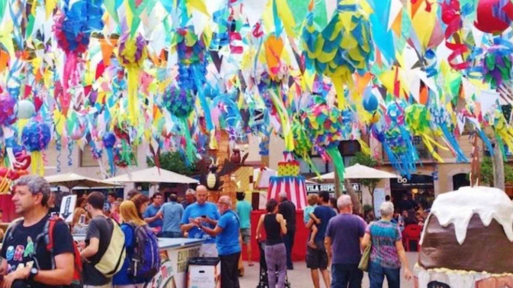 Acto de fiesta mayor en Barcelona, el año pasado