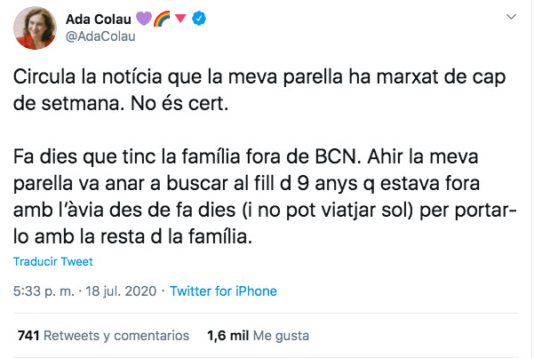 Tuit de Ada Colau