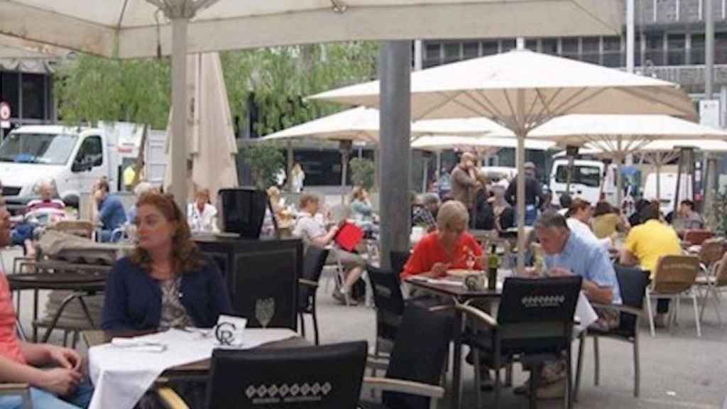 Terraza de un negocio de restauración en Barcelona / EUROPA PRESS