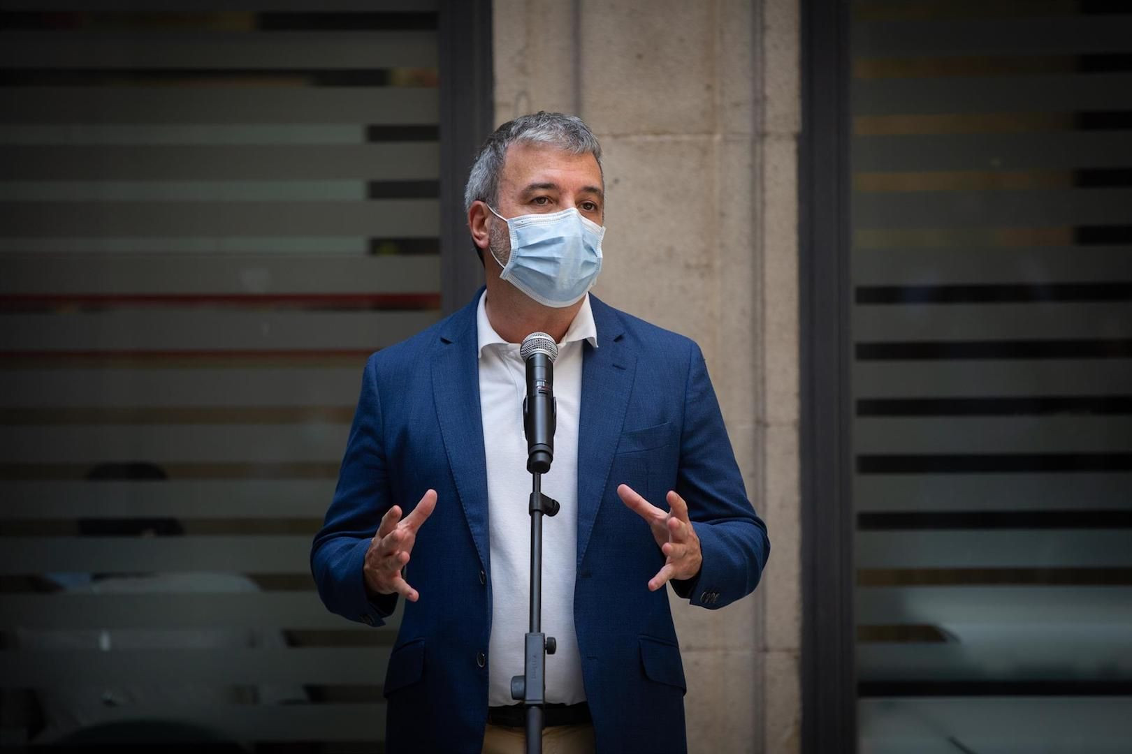 El primer teniente de alcaldía, Jaume Collboni, haciendo una rueda de prensa / EP - DAVID ZORRAKINO