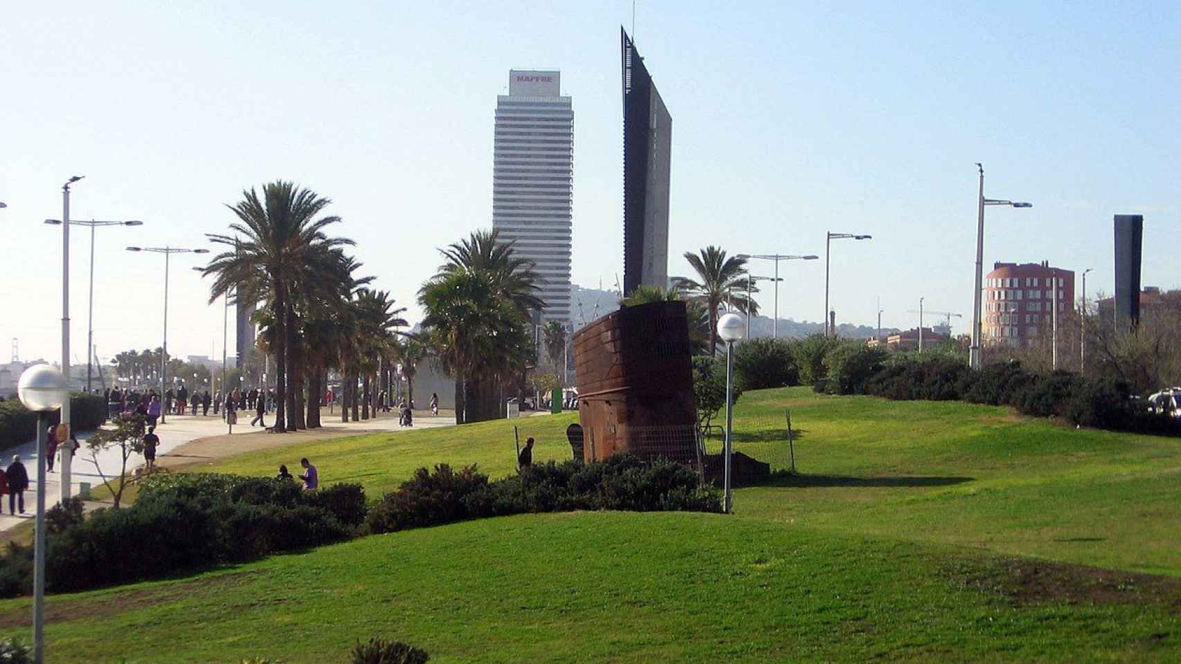 Jardín y parque del Poblenou, en el distrito de Sant Martí