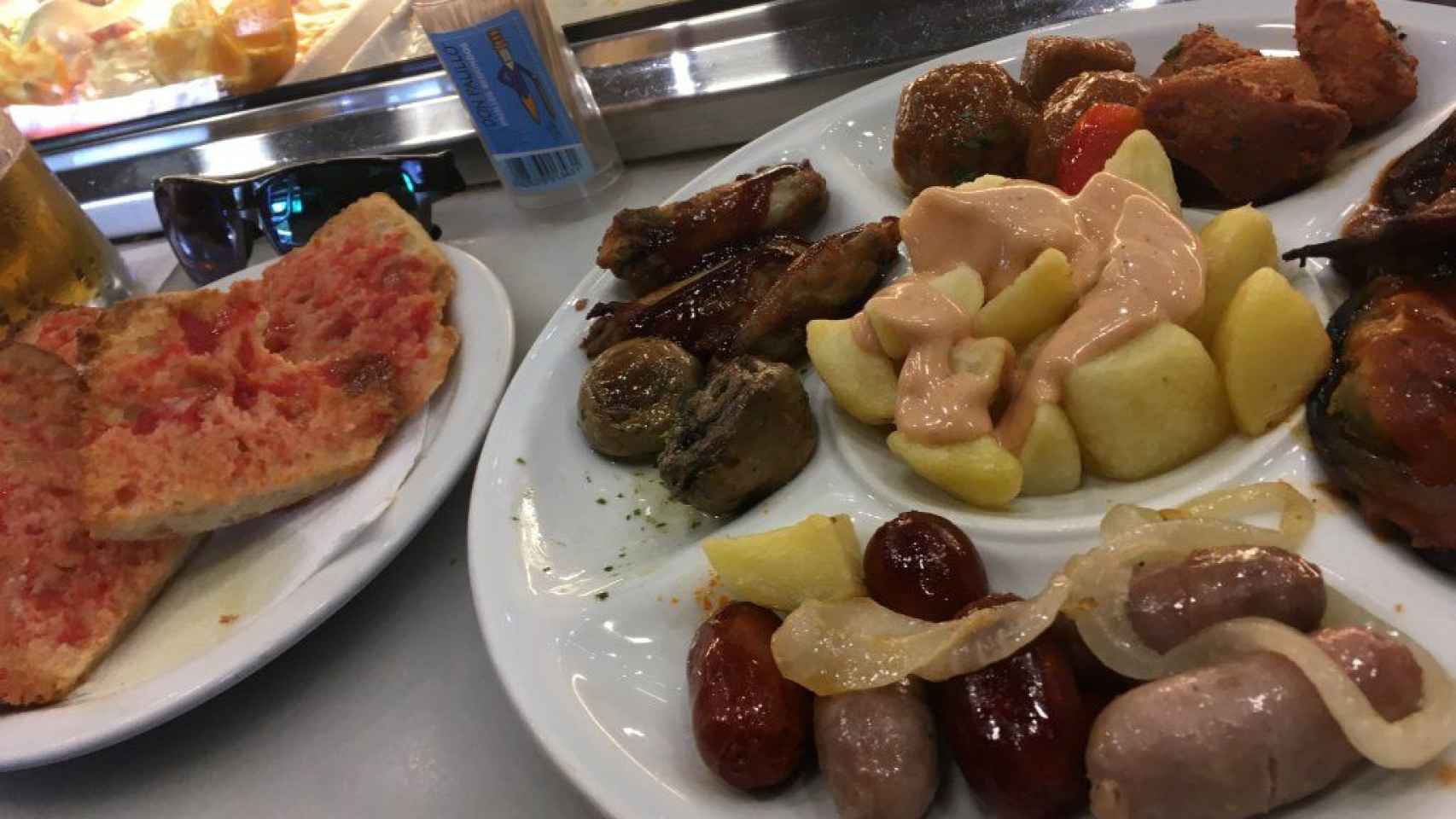 Surtido de tapas del bar Picasso de Barcelona