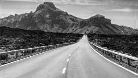 Carretera y paisaje en Tenerife