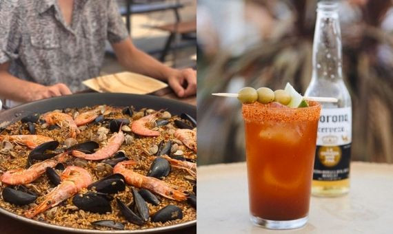 Paella marinera y michelada en el Bus Terraza de Barcelona / CEDIDAS