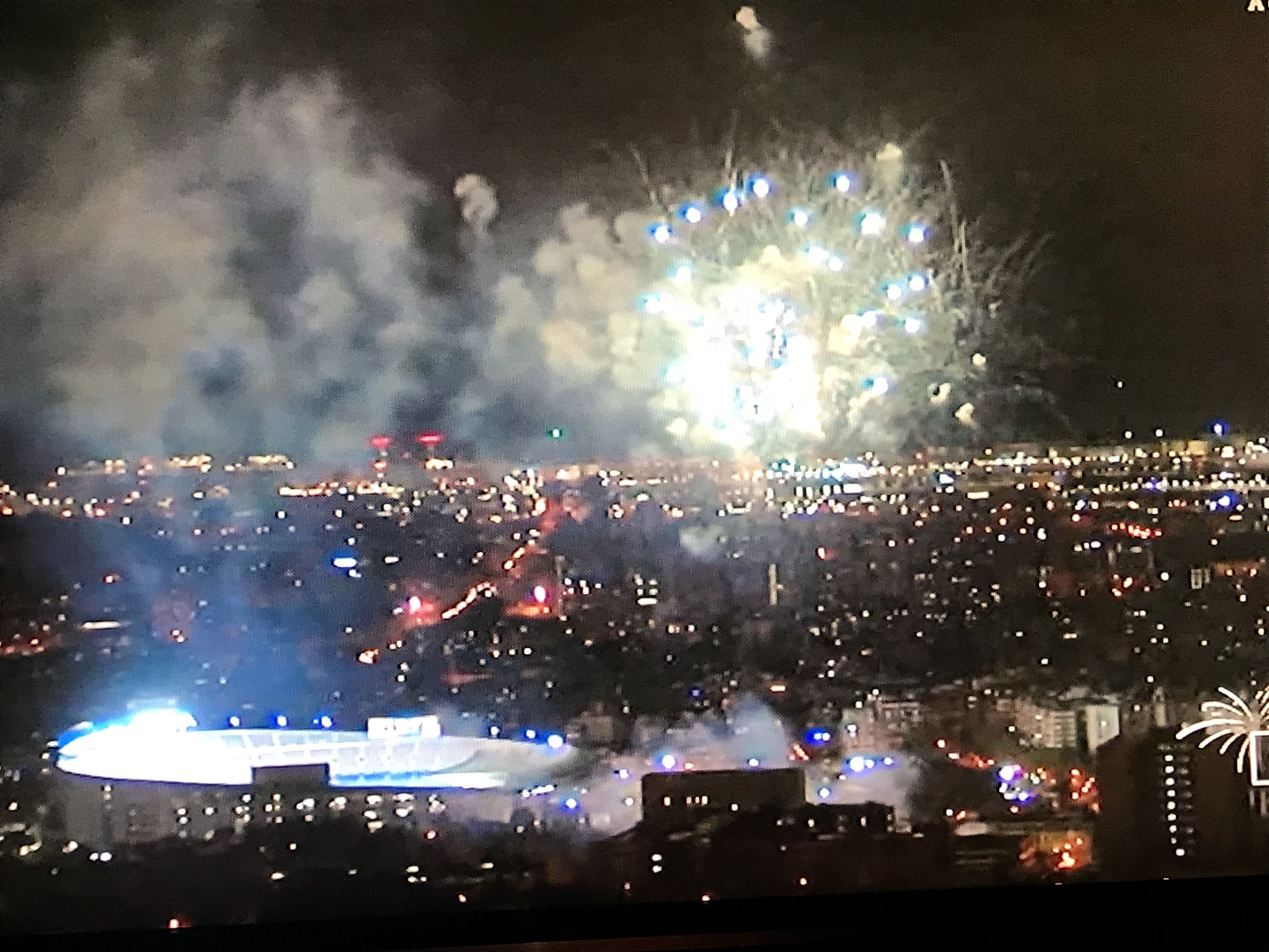 El Piromusical, visto desde el Camp Nou / ARCHIVO