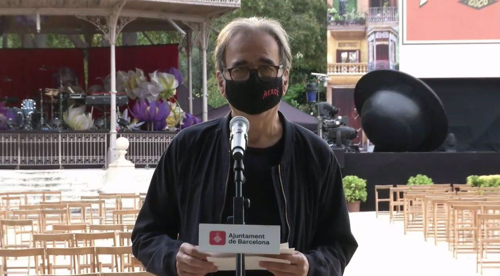 Joan Subirats, en una rueda de prensa de la Mercè 2020 / AYUNTAMIENTO DE BARCELONA