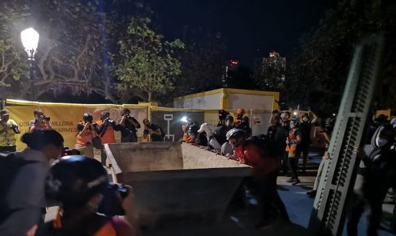 Barricada de los CDR frente al Parlament de Cataluña / G.A.