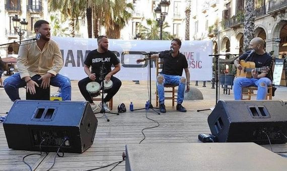 Concierto en la plaza Reial, durante el 60º anivesario del Jamboree / CEDIDA