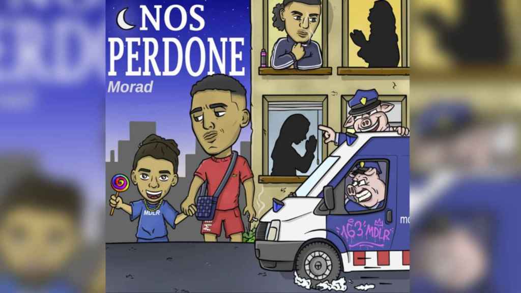 Portada de la canción Nos perdone del trapero de L'Hospitalet Morad / MORAD