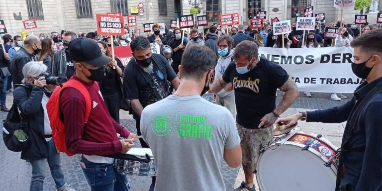 Protesta de los trabajadores del ocio nocturno / MA