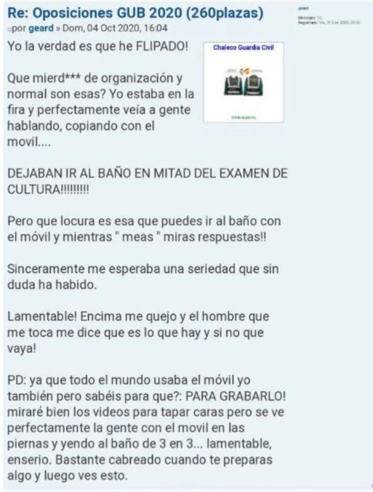 Chat sobre las oposiciones a la Guardia Urbana 