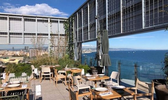 Terraza del Blue Spot, el restaurante de Shakira y Piqué azotado por el coronavirus / BLUE SPOT