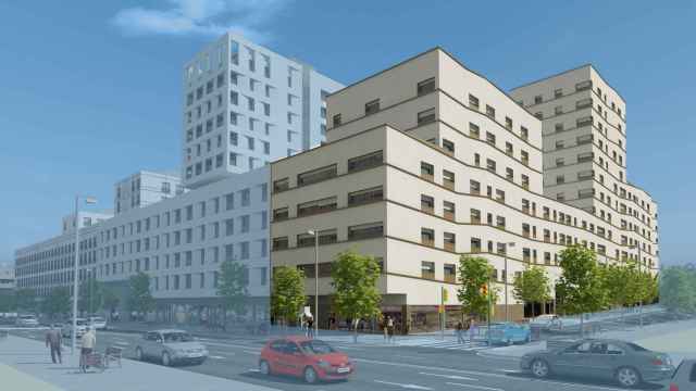 'Render' del edificio que albergará 152 pisos para ancianos en las Casernes de Sant Andreu / AJUNTAMENT DE BARCELONA